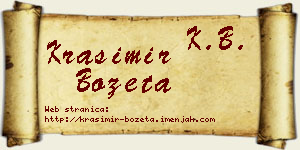Krasimir Bozeta vizit kartica
